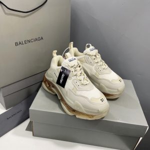 Shoes Balencia TriPle S Air-cushioned white x brown 14