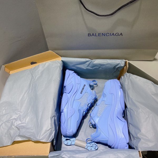 Shoes Balenciaga Triple S High Version persian blue 2