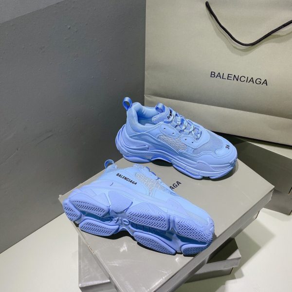 Shoes Balenciaga Triple S High Version persian blue 5