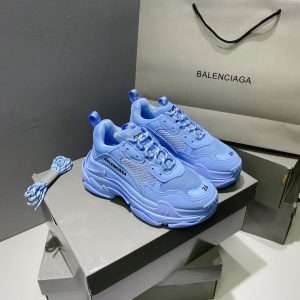 Shoes Balenciaga Triple S High Version persian blue 15