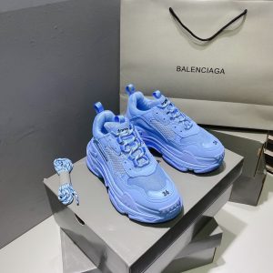Shoes Balenciaga Triple S High Version persian blue 17