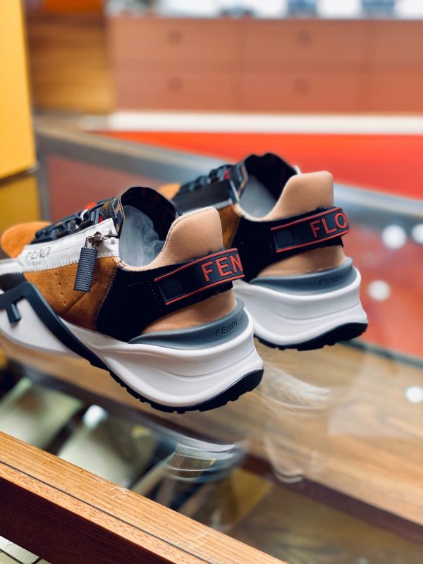 Shoes FENDI 2021 Flow LYCRA® black white orange 4