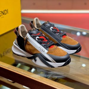 Shoes FENDI 2021 Flow LYCRA® black white orange 13