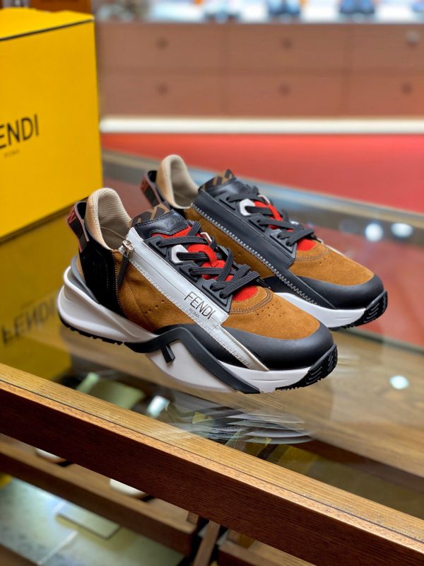 Shoes FENDI 2021 Flow LYCRA® black white orange 5