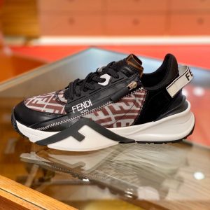 Shoes FENDI 2021 Flow LYCRA® black x brown pattern 10