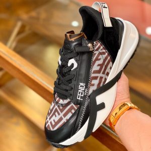 Shoes FENDI 2021 Flow LYCRA® black x brown pattern 12