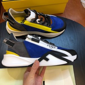 Shoes FENDI Flow full black blue yellow 11