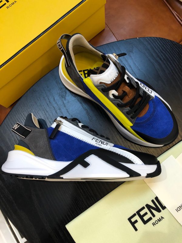 Shoes FENDI Flow full black blue yellow 3