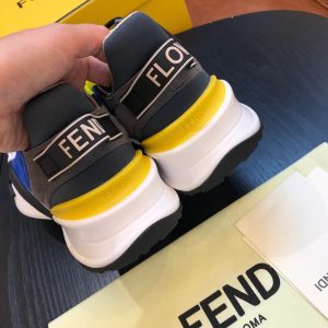 Shoes FENDI Flow full black blue yellow 13