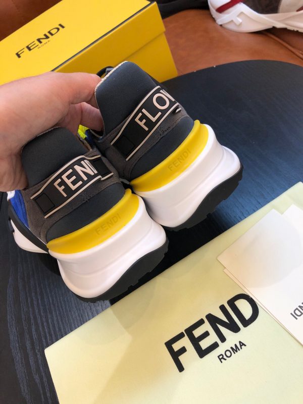 Shoes FENDI Flow full black blue yellow 4