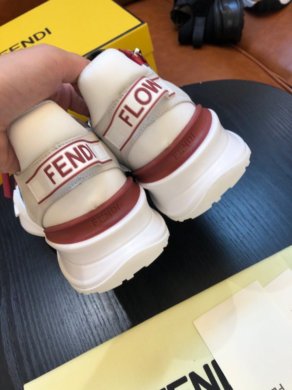 Shoes FENDI Flow full white red brown 2