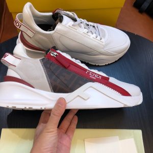 Shoes FENDI Flow full white red brown 12