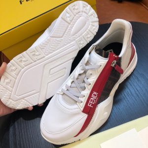 Shoes FENDI Flow full white red brown 14