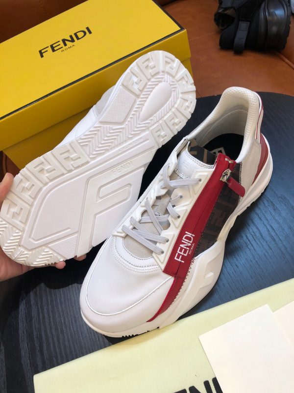 Shoes FENDI Flow full white red brown 5
