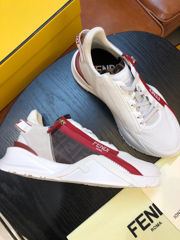 Shoes FENDI Flow full white red brown 1