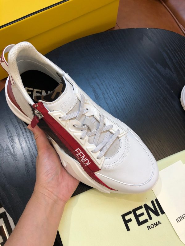 Shoes FENDI Flow full white red brown 7