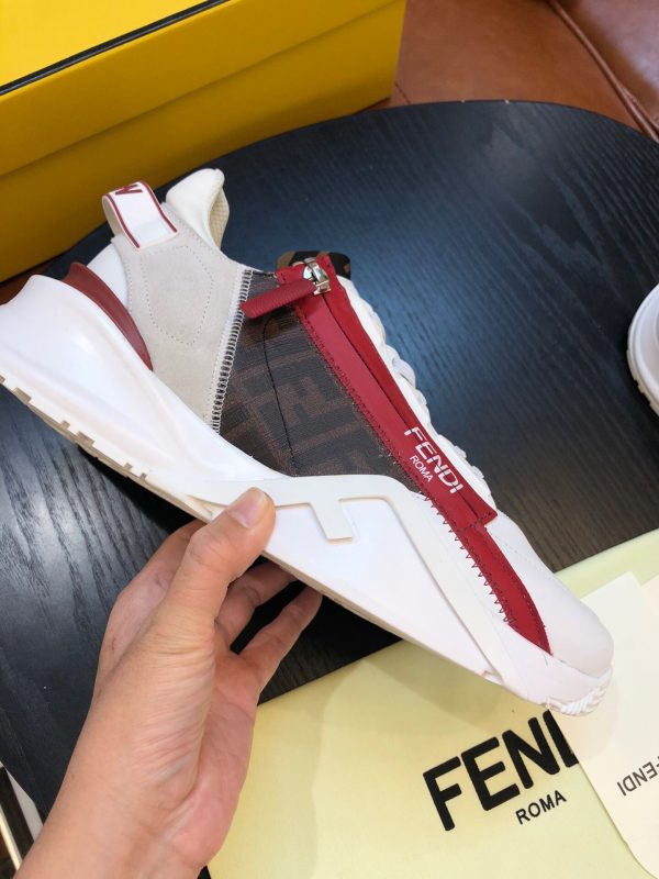 Shoes FENDI Flow full white red brown 9