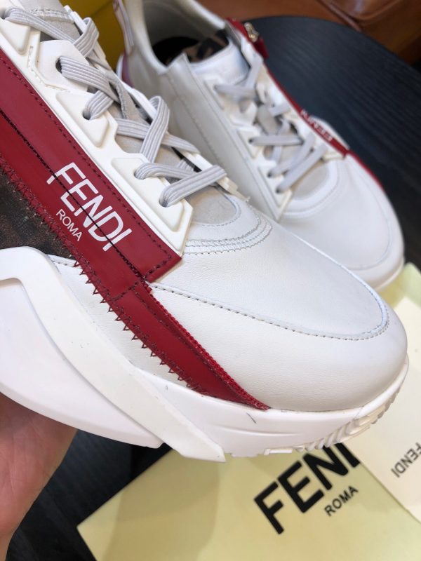Shoes FENDI Flow full white red brown 10