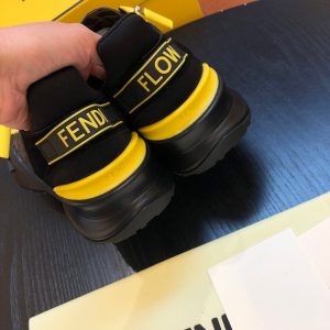 Shoes FENDI Flow full black x yellow 11