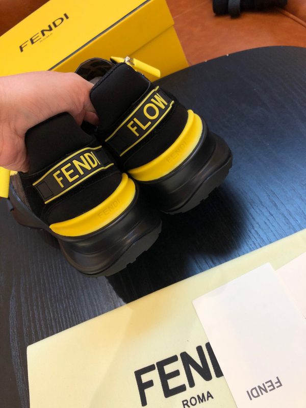 Shoes FENDI Flow full black x yellow 2