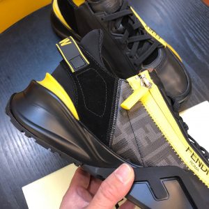 Shoes FENDI Flow full black x yellow 12
