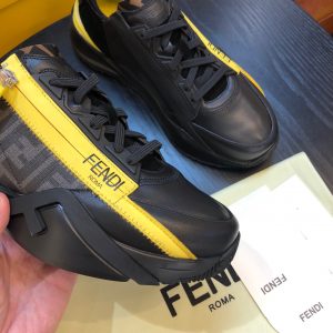 Shoes FENDI Flow full black x yellow 13