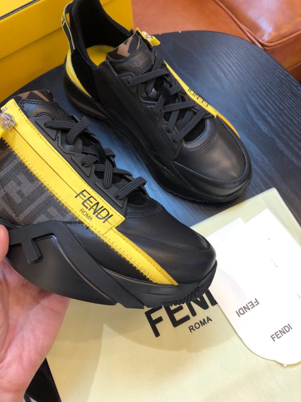 Shoes FENDI Flow full black x yellow 4