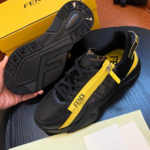 Shoes FENDI Flow full black x yellow 14