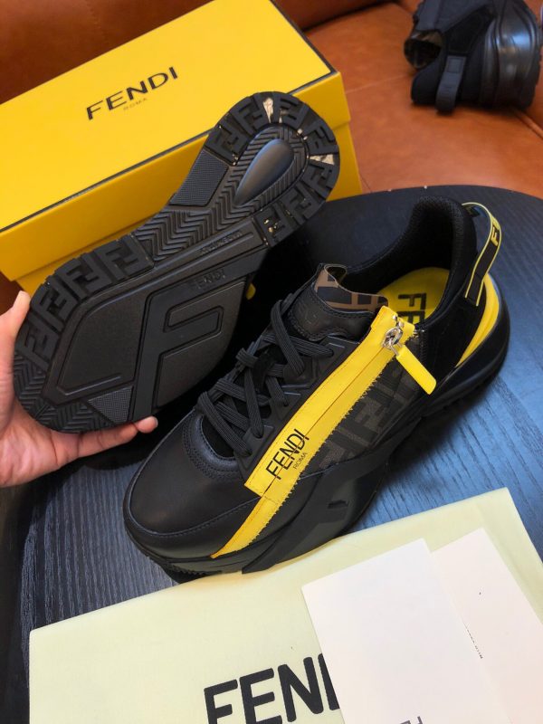 Shoes FENDI Flow full black x yellow 5
