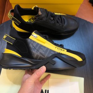 Shoes FENDI Flow full black x yellow 15
