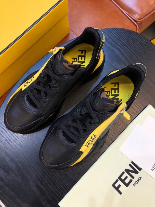 Shoes FENDI Flow full black x yellow 9