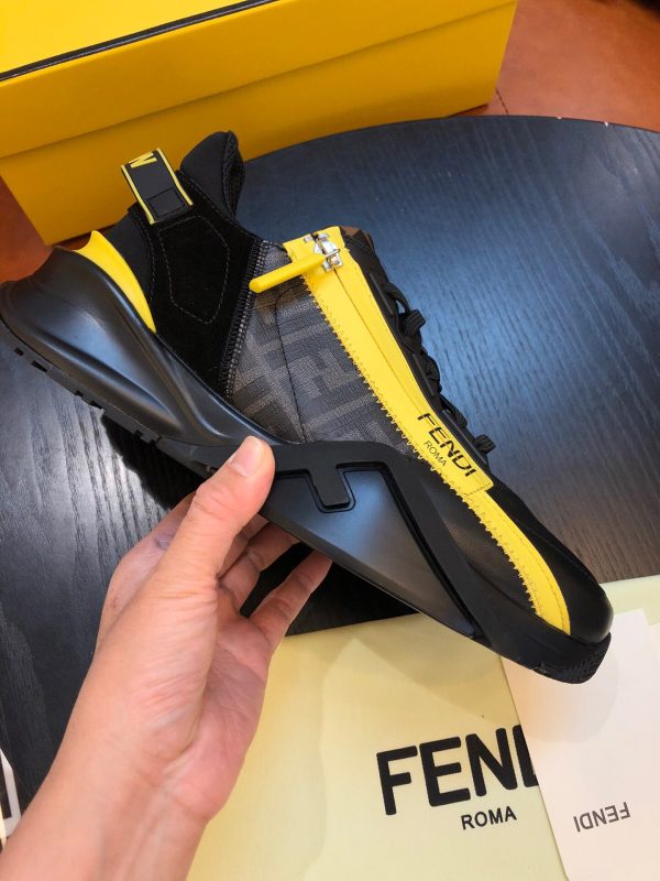 Shoes FENDI Flow full black x yellow 10