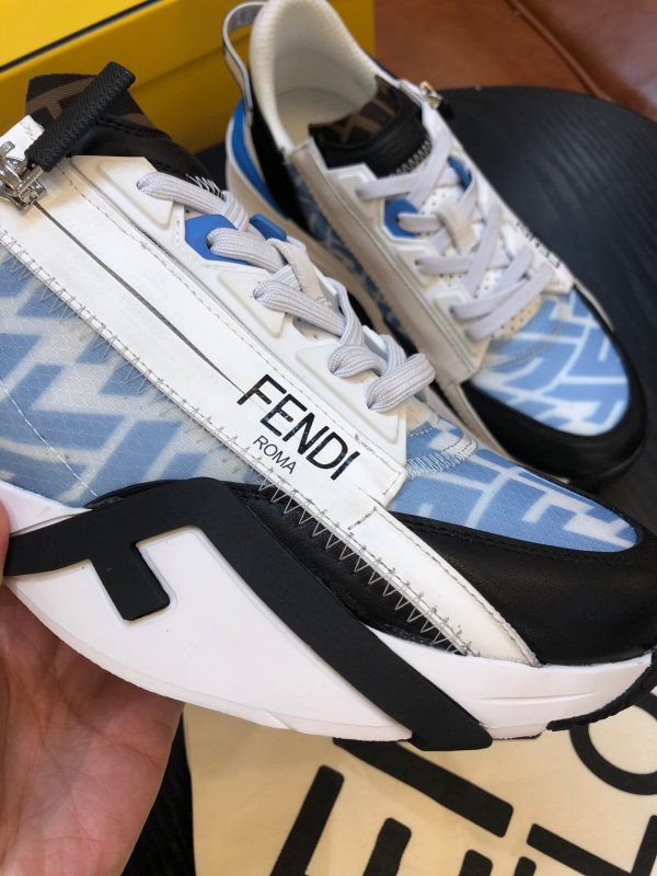 Shoes FENDI Flow white blue black 5