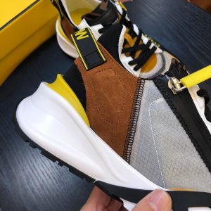 Shoes FENDI Flow white yellow brown 14