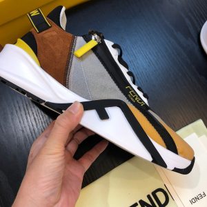 Shoes FENDI Flow white yellow brown 17