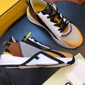 Shoes FENDI Flow white yellow brown 18