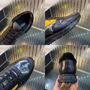 Shoes FENDI Lace-up black glossy x yellow Bag Bugs eye-shaped 11