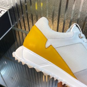 Shoes FENDI Lace-up white x yellow x leather Corner Bugs shaped 11
