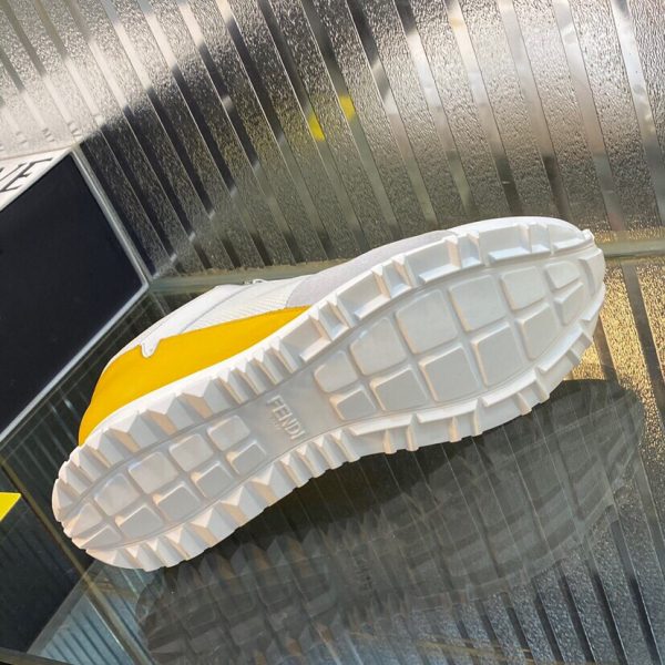 Shoes FENDI Lace-up white x yellow x leather Corner Bugs shaped 3