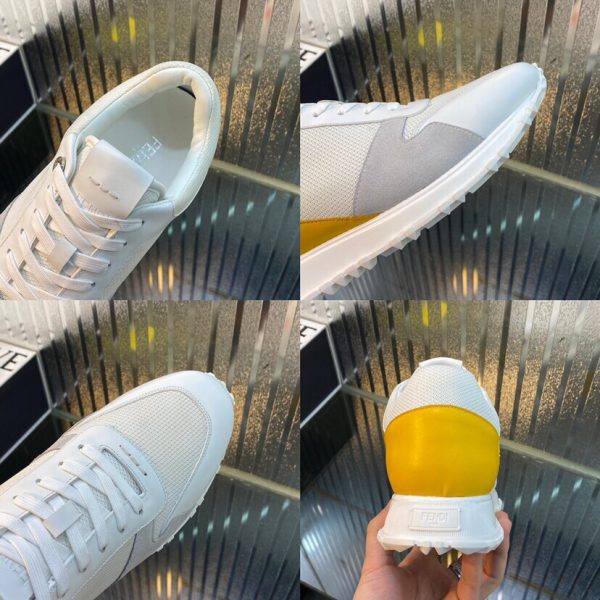 Shoes FENDI Lace-up white x yellow x leather Corner Bugs shaped 4