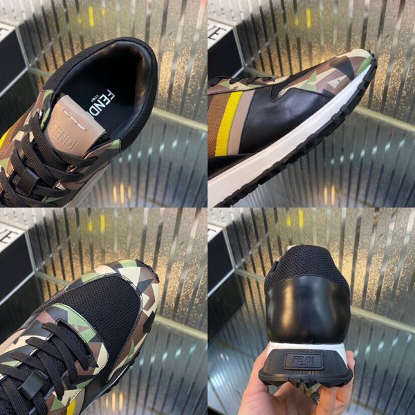 Shoes FENDI Lace-up black x pattern x leather Corner Bugs shaped 4