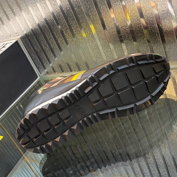 Shoes FENDI Lace-up black x pattern x leather Corner Bugs shaped 6