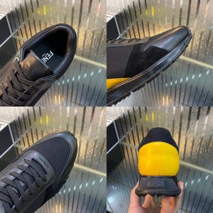 Shoes FENDI Lace-up black x yellow x leather Corner Bugs shaped 11