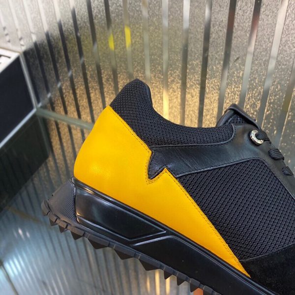 Shoes FENDI Lace-up black x yellow x leather Corner Bugs shaped 3