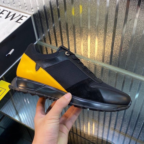 Shoes FENDI Lace-up black x yellow x leather Corner Bugs shaped 5