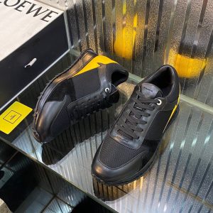 Shoes FENDI Lace-up black x yellow x leather Corner Bugs shaped 18