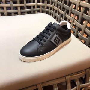 Shoes FENDI digital embroidered logo black x gray 18
