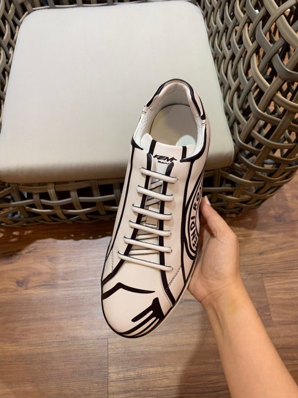 Shoes FENDI high-quality TPU white x black pattern 6