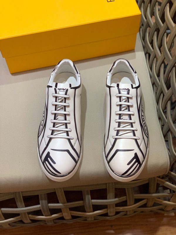 Shoes FENDI high-quality TPU white x black pattern 9