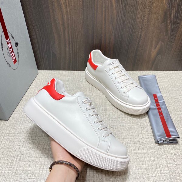 Shoes PRADA Soft Calf white x red 7